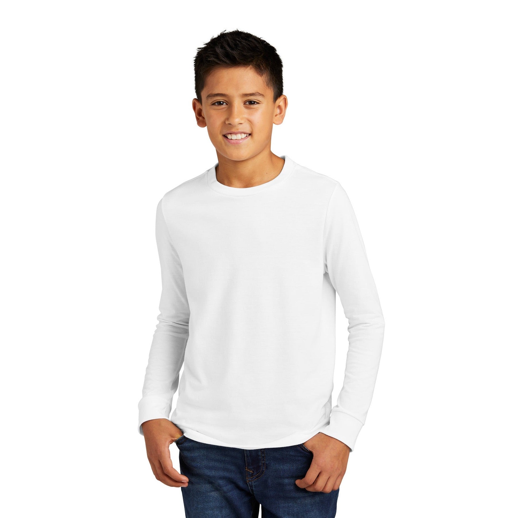 District-District® Youth Perfect Tri® Long Sleeve Tee DT132Y-MedTech-7